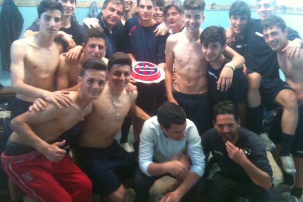 Allievi Regionali, la festa nello spogliatoio per Federico Panza