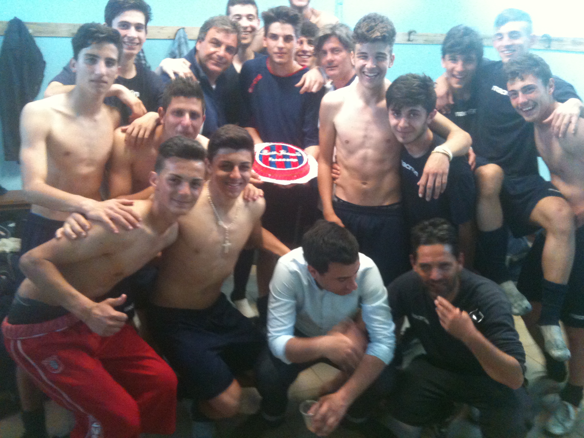 Allievi Regionali, la festa nello spogliatoio per Federico Panza