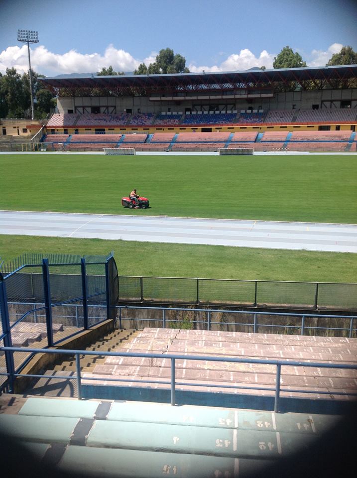 Qui Stadio San Vito, Pasquale Grandinetti al lavoro sul manto erboso