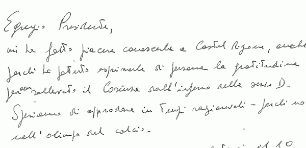 Caro Presidente, ti scrivo: la bella testimonianza di fede rossoblu di un passionale tifoso che seguiva i Lupi fin dai tempi del glorioso “Morrone”