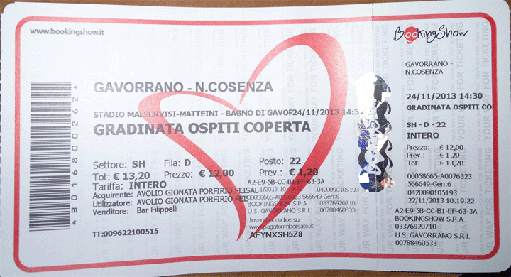 Gavorrano-Cosenza: prevendita settore ospiti con il circuito Bookingshow per chi possiede la Tessera del Tifoso. Sarà attivo il progetto “Porta un amico allo Stadio”