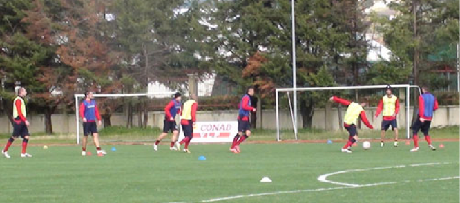 Allenamento sotto la pioggia battente al Marca. Domani partitella a San Giovanni in Fiore