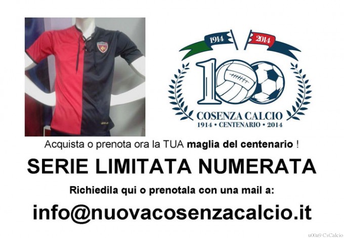 Al RedBlue Store la serie limitata e numerata della Maglia del Centenario