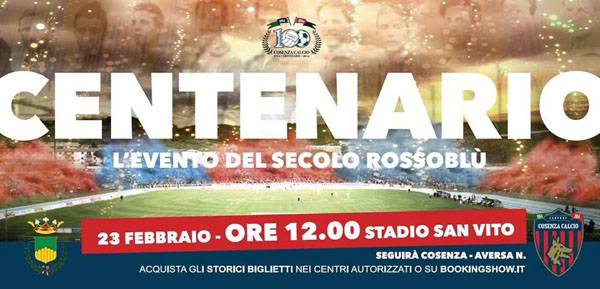 Botteghini aperti a partire dalle 9:00 per assistere alla partita del Centenario
