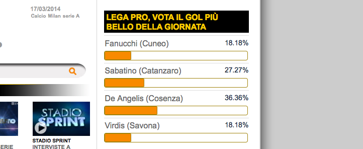 Il gol di De Angelis inserito tra i più belli della giornata in Lega Pro da RaiSport. Ecco come votare