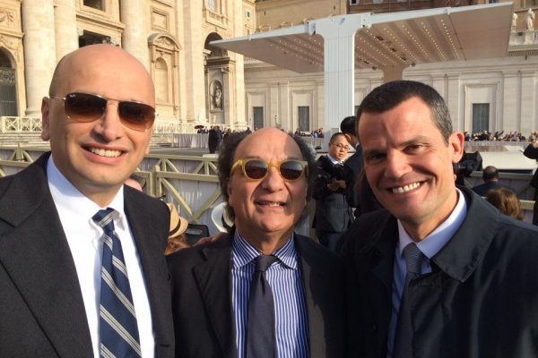 Il presidente Eugenio Guarascio a Roma con tutti i colleghi di Lega Pro per l’udienza con Papa Francesco
