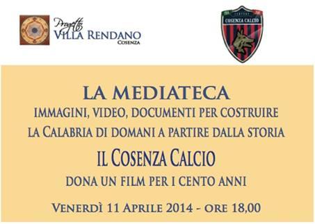 Il Cosenza Calcio dona un film alla Mediateca. Venerdì 11 presentazione de “Le poesie hanno dentro i Lupi”