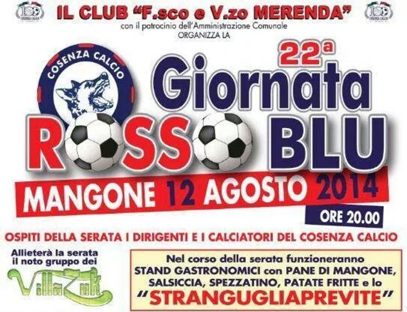 Domani la Giornata rossoblù a Mangone. Presente una delegazione del Cosenza Calcio