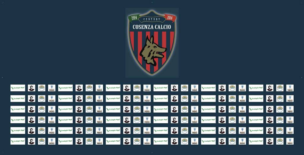 Il backdrop speciale del Cosenza Calcio