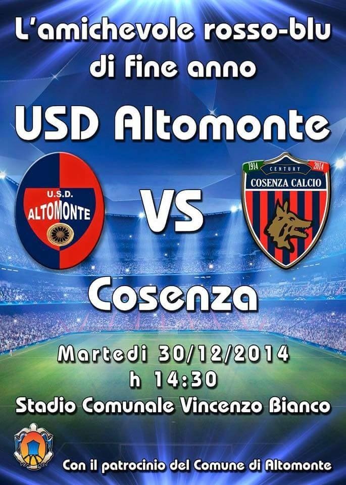 Cosenza, domani allenamento congiunto con l’U.S.D. Altomonte