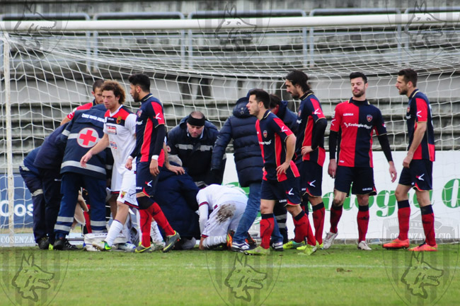 Ricciardo dimesso dall’ospedale di Cosenza. Esami negativi. I ringraziamenti della Casertana