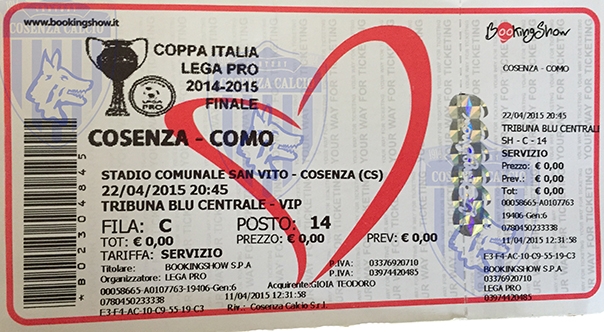 Finale Coppa Italia, Cosenza-Como: da lunedì 13 prevendita attiva