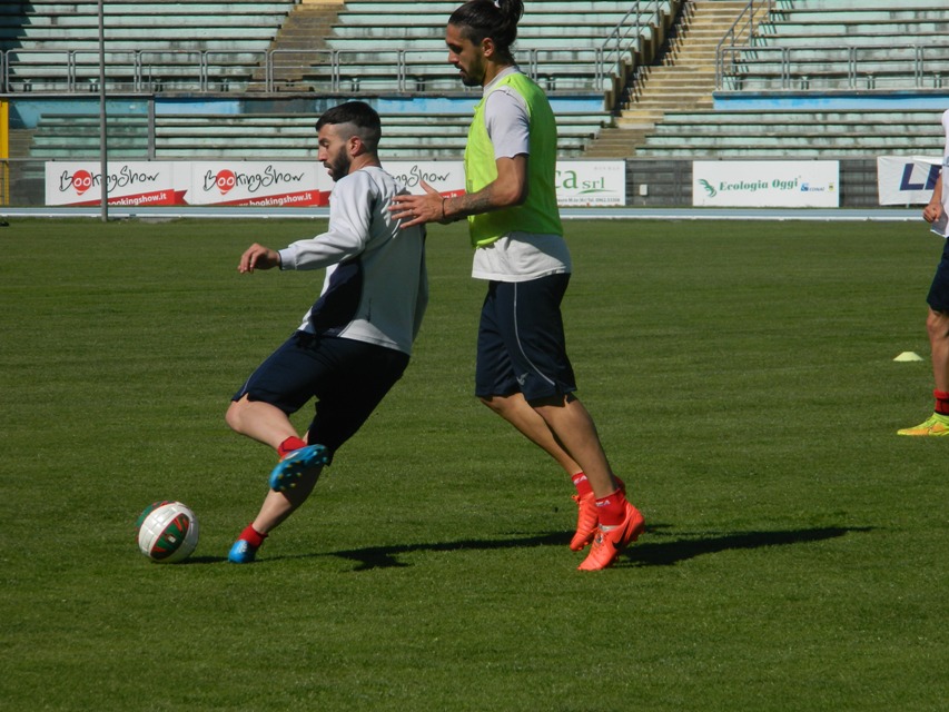Allenamento al San Vito, riprende Cesca