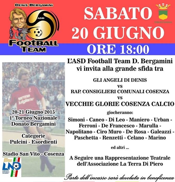 Le vecchie glorie del Cosenza Calcio di scena allo stadio San Vito