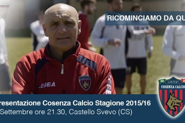 Il Cosenza si presenta! Appuntamento al Castello Svevo mercoledì 2 settembre.