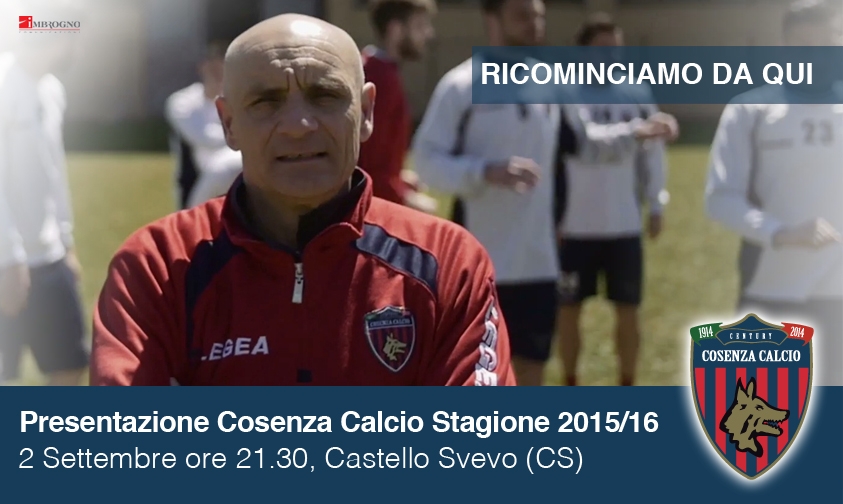 Il Cosenza si presenta! Appuntamento al Castello Svevo mercoledì 2 settembre.