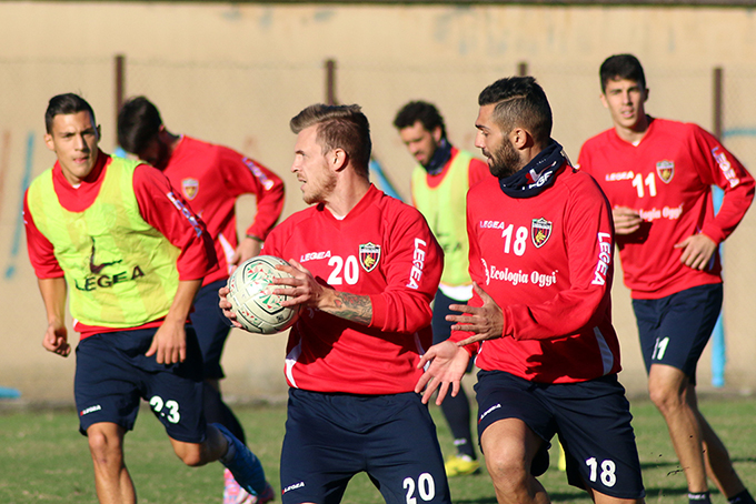 Rifinitura al Sanvitino alla vigilia del match con il Matera
