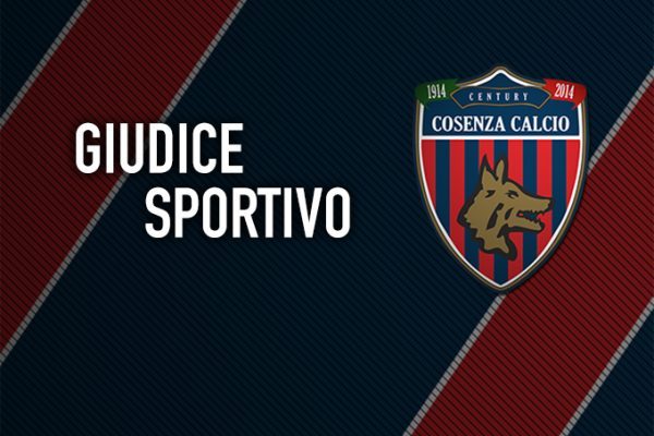 Ecco le decisioni del Giudice Sportivo