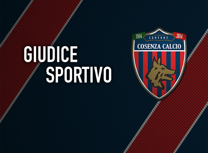 Cosenza, le decisioni del Giudice Sportivo