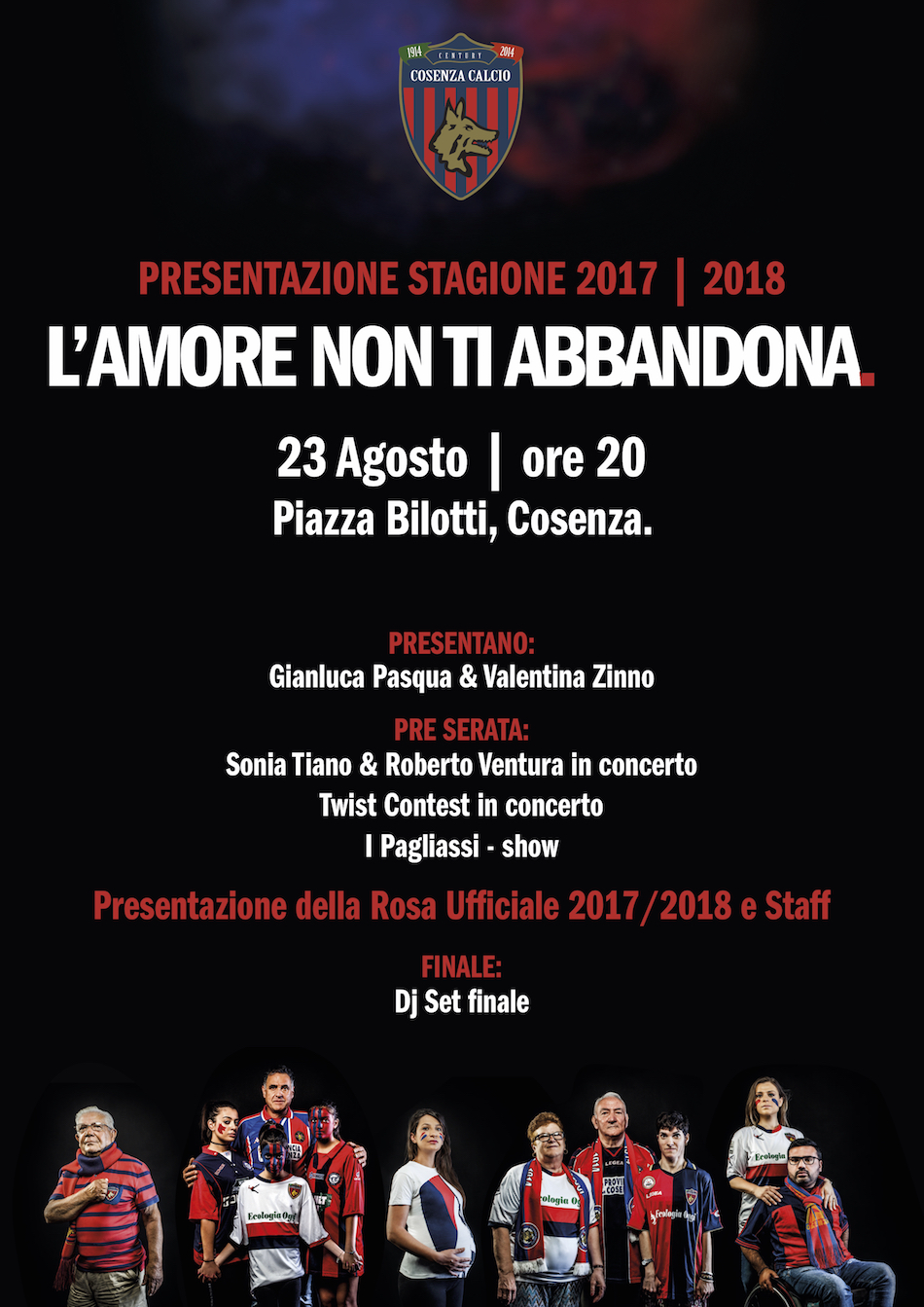 Mercoledì 23 agosto in Piazza Bilotti i Lupi si presentano alla città!