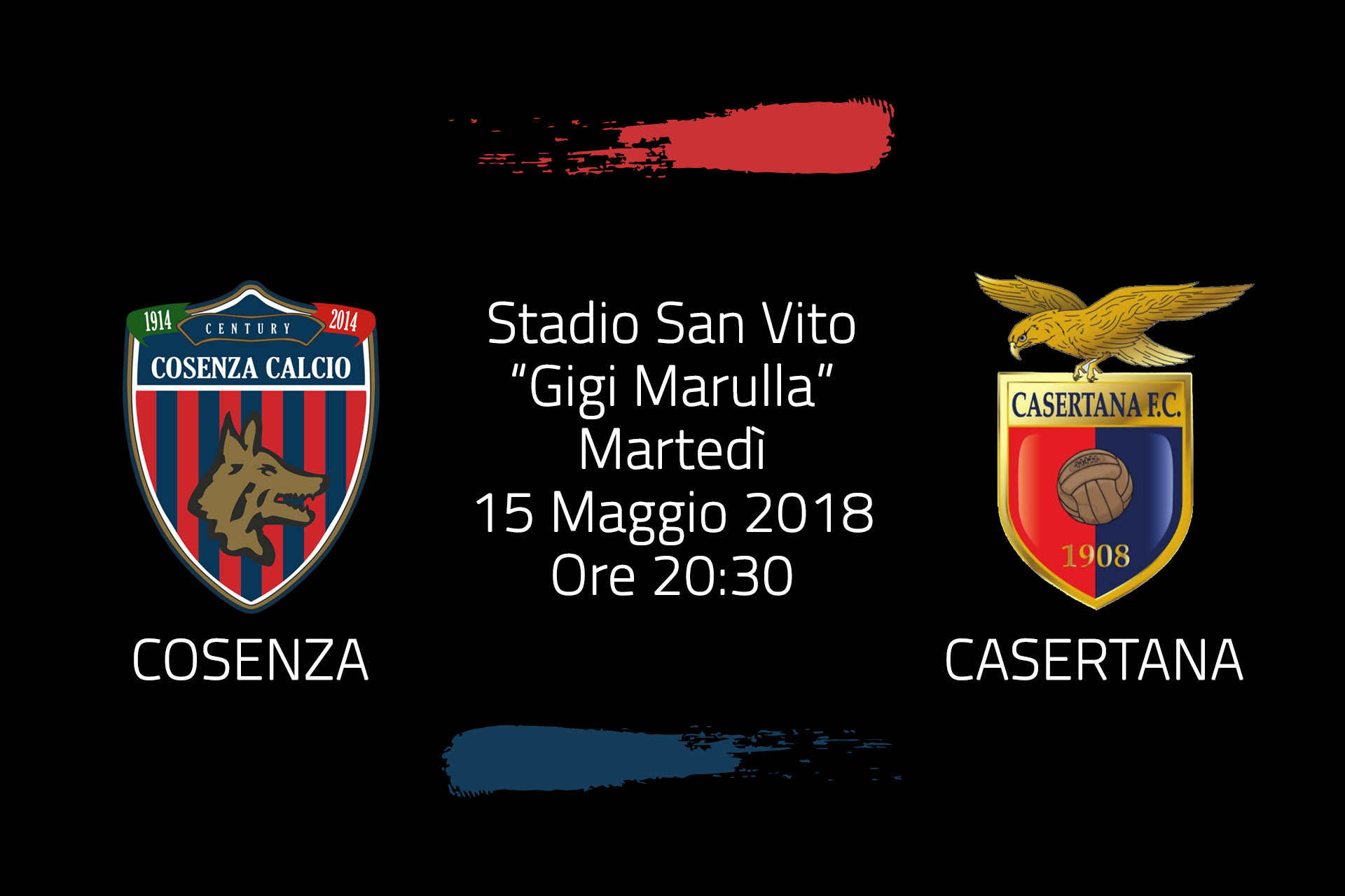 Cosenza – Casertana si gioca alle 20.30