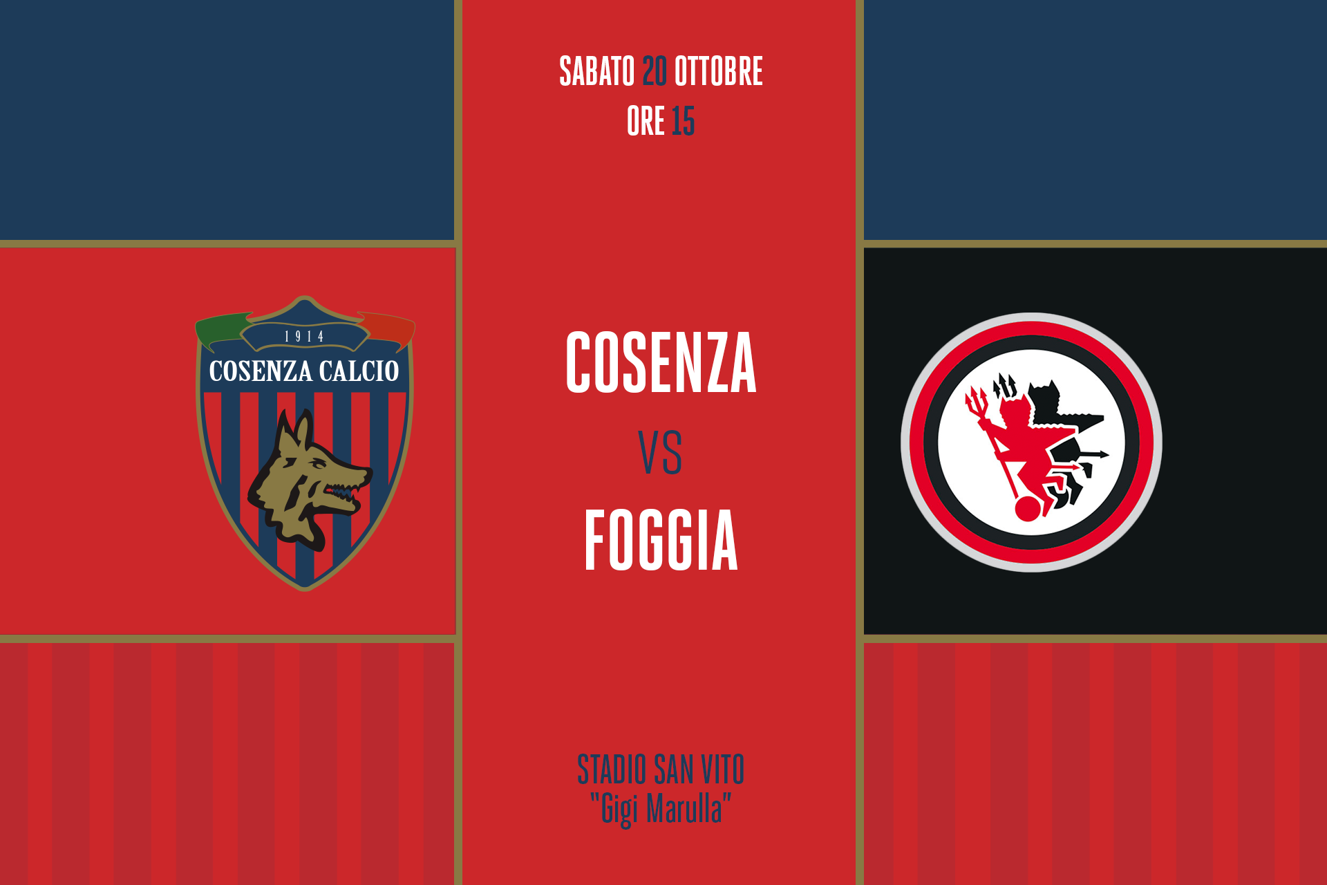 MATCH CENTRE | Cosenza – Foggia 2-0