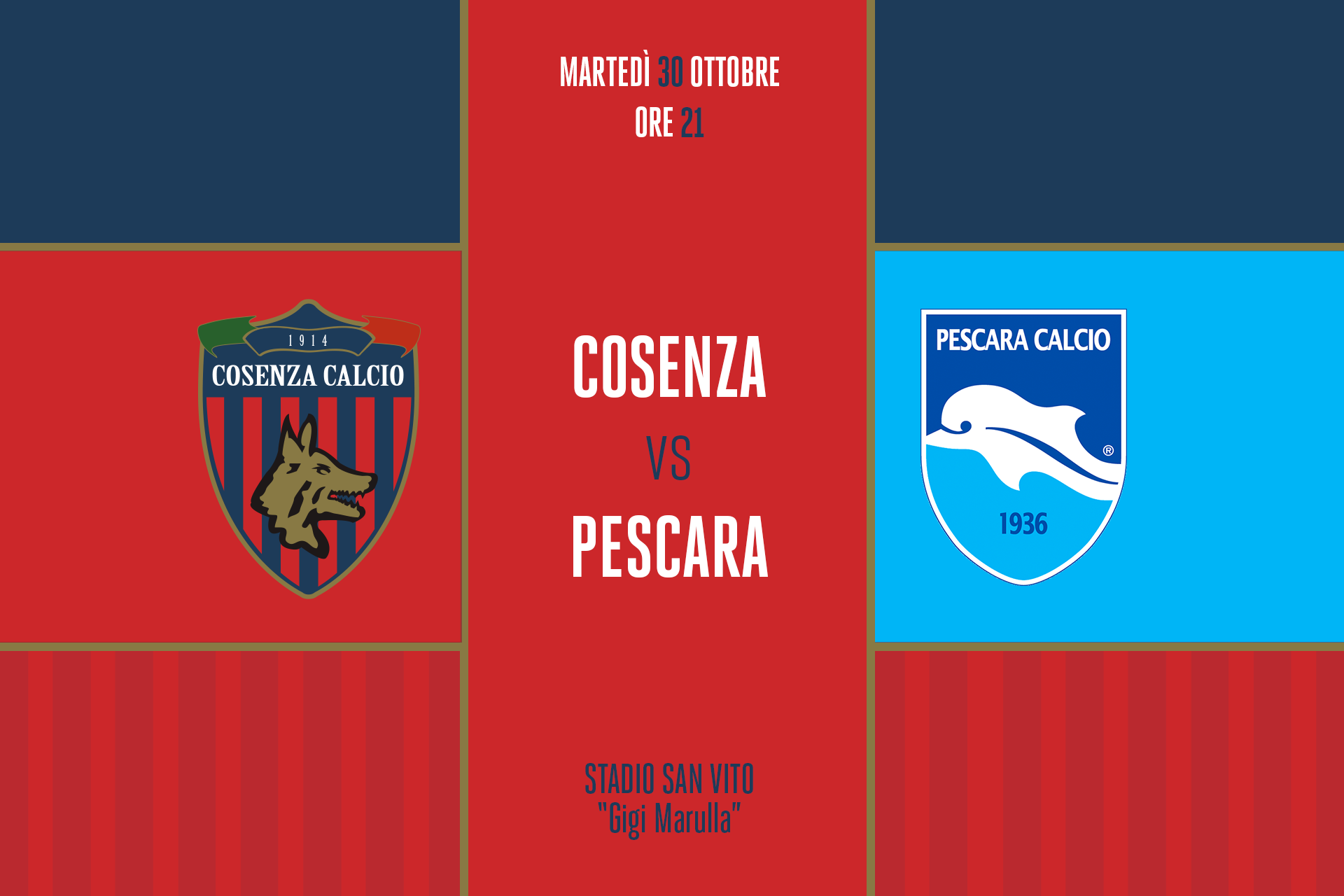 MATCH CENTRE | Cosenza – Pescara 1-1