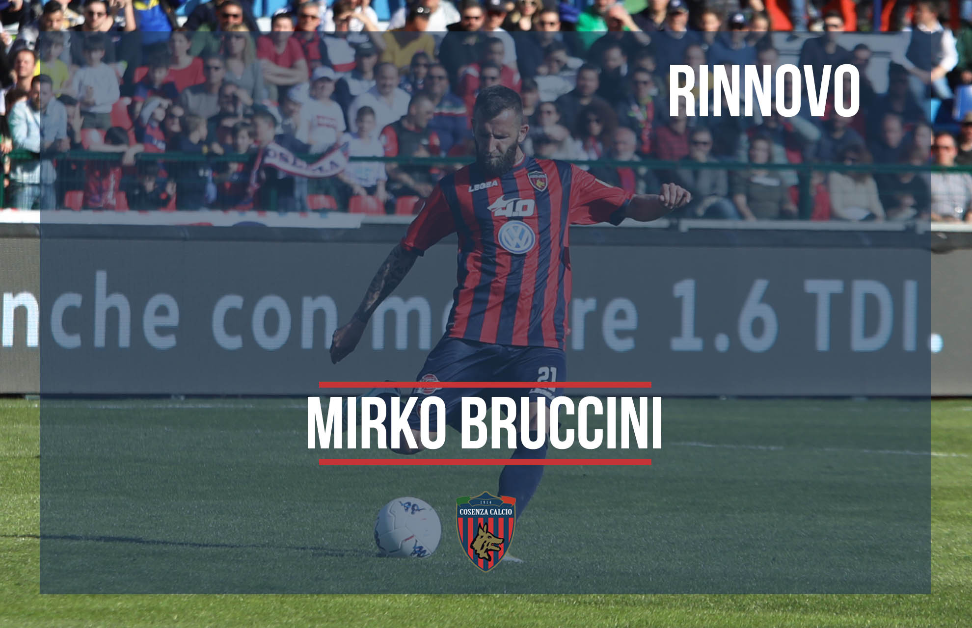 Mirko Bruccini ancora in rossoblù!