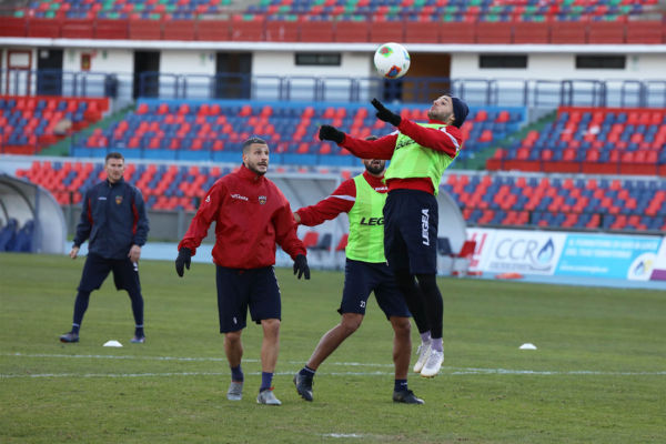 Allenamento in vista del match con la Juve Stabia