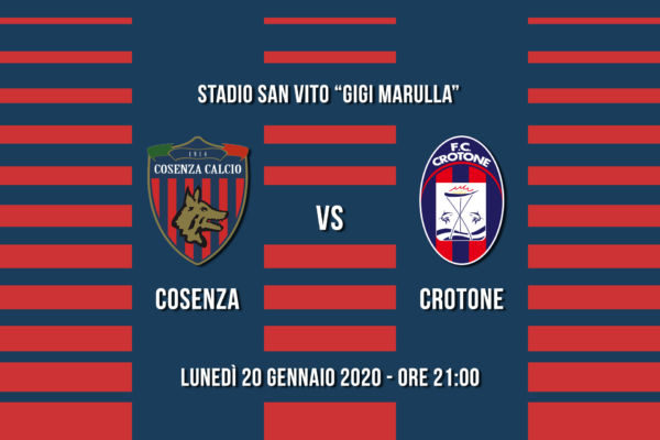 Cosenza – Crotone, info prevendita
