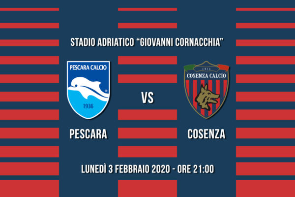 Le formazioni ufficiali di Pescara – Cosenza