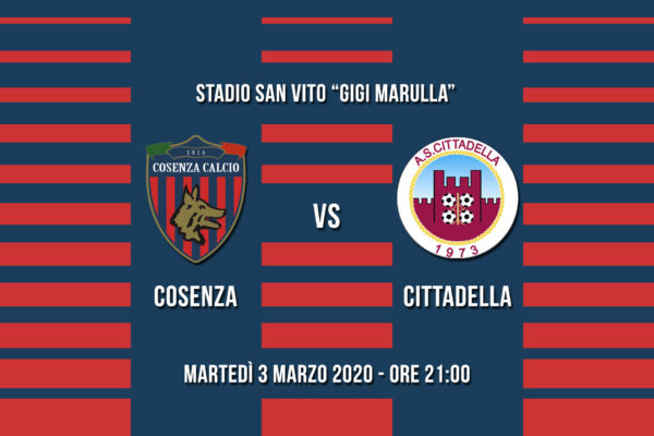 Cosenza – Cittadella, info tifosi ospiti