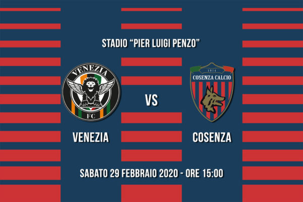 Le formazioni ufficiali di Venezia – Cosenza
