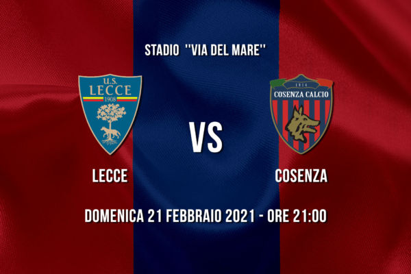 Le formazioni ufficiali di Lecce – Cosenza