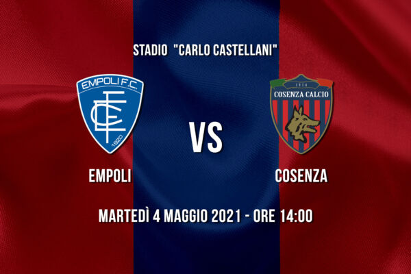 Le formazioni ufficiali di Empoli – Cosenza