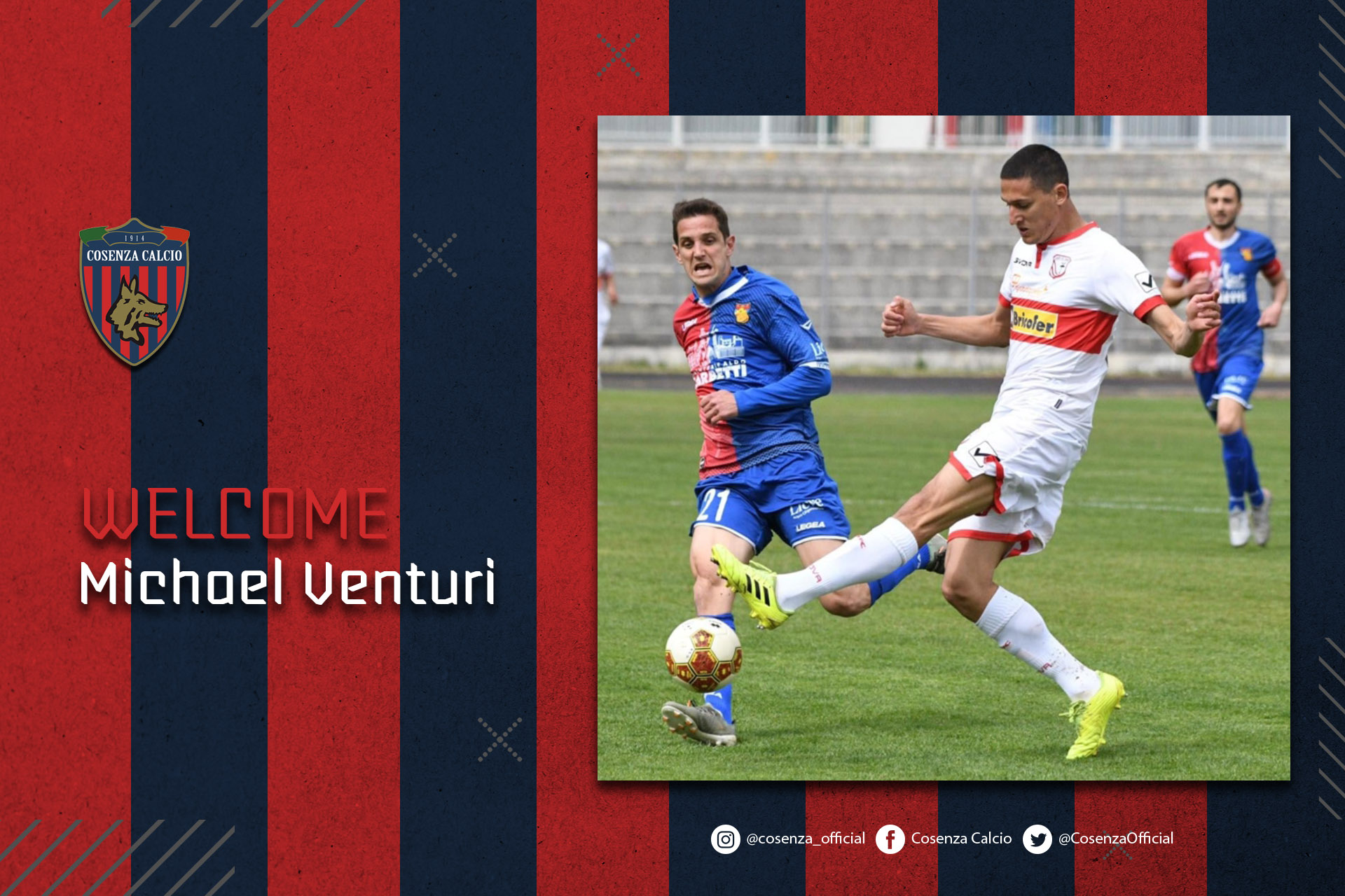 Michael Venturi firma con il Cosenza Calcio