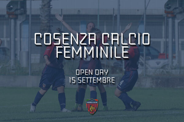 Femminile, mercoledì 15 settembre Open Day