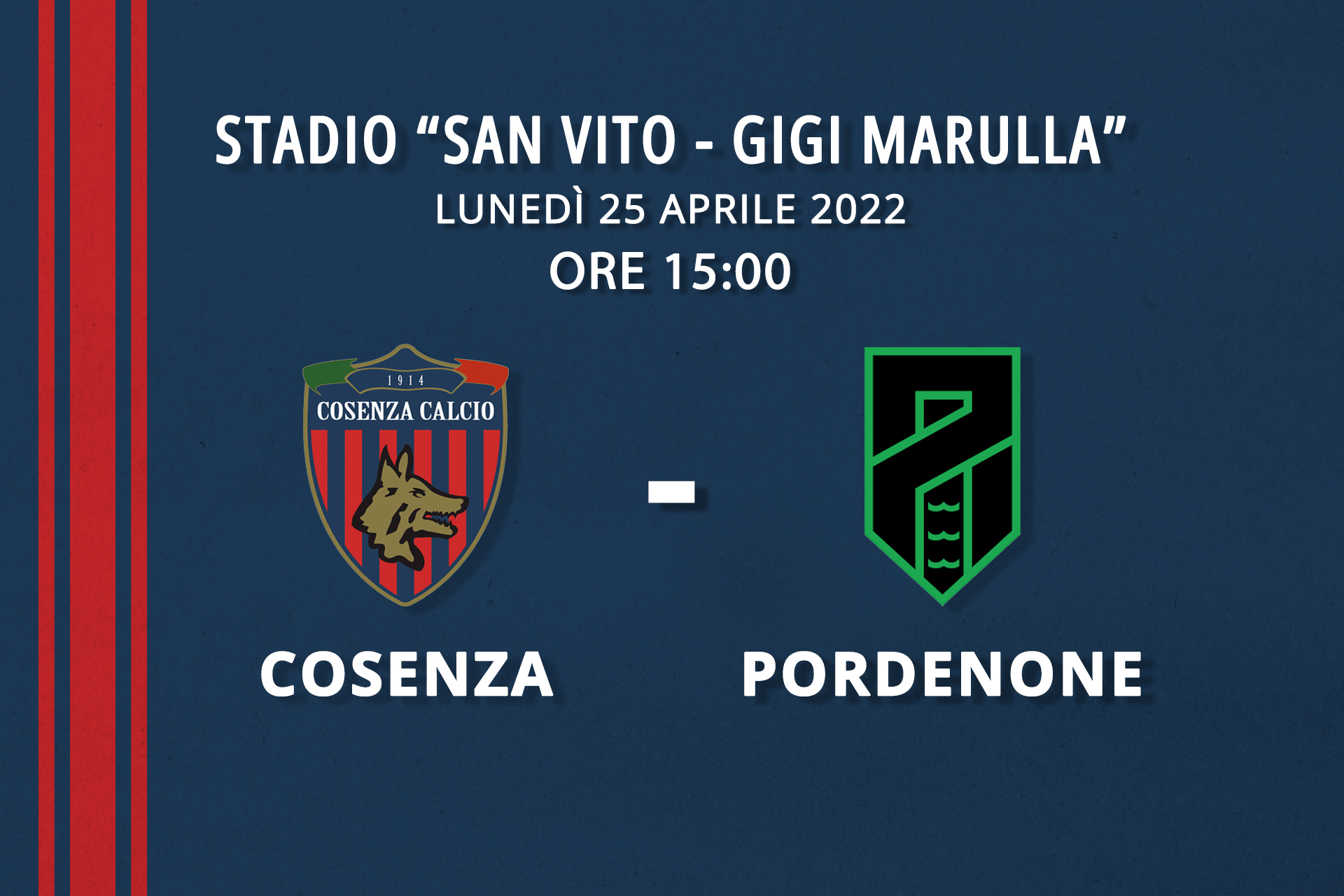 COSENZA – PORDENONE 3-1
