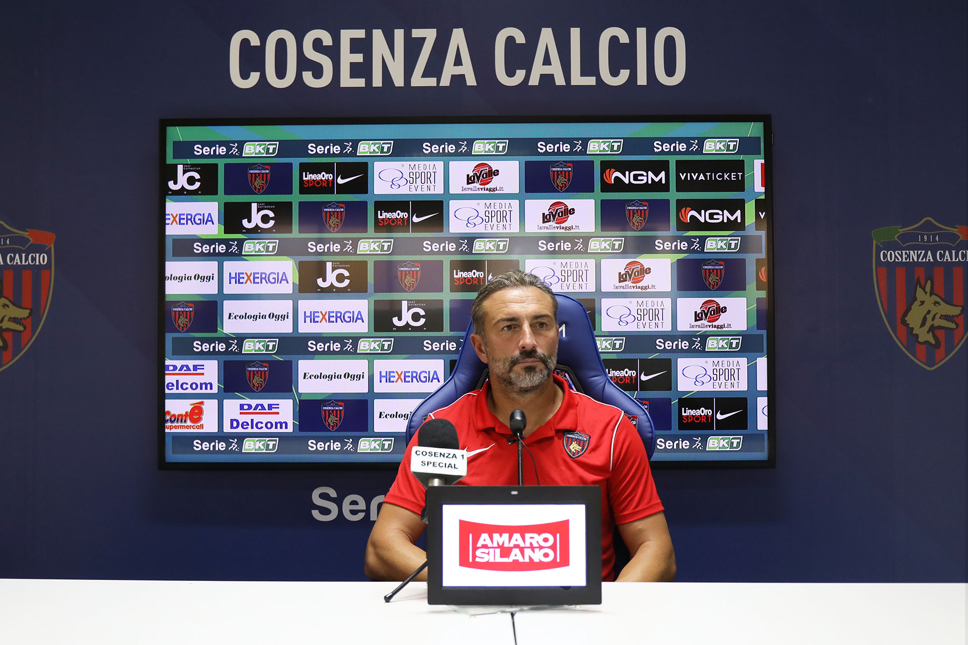 Mister Dionigi in conferenza stampa alla vigilia di Benevento – Cosenza
