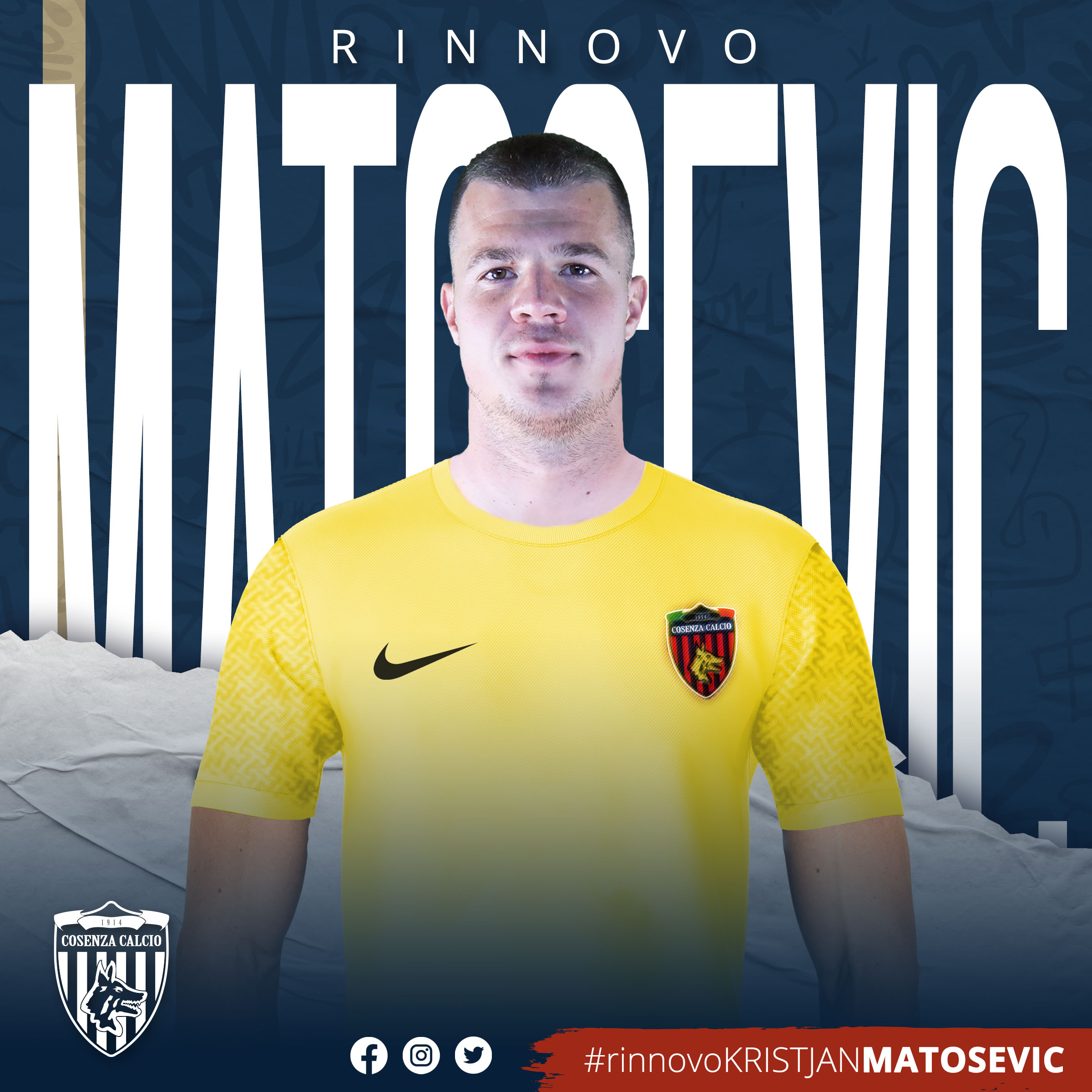 Kristjan Matoševič in rossoblù fino al 2024