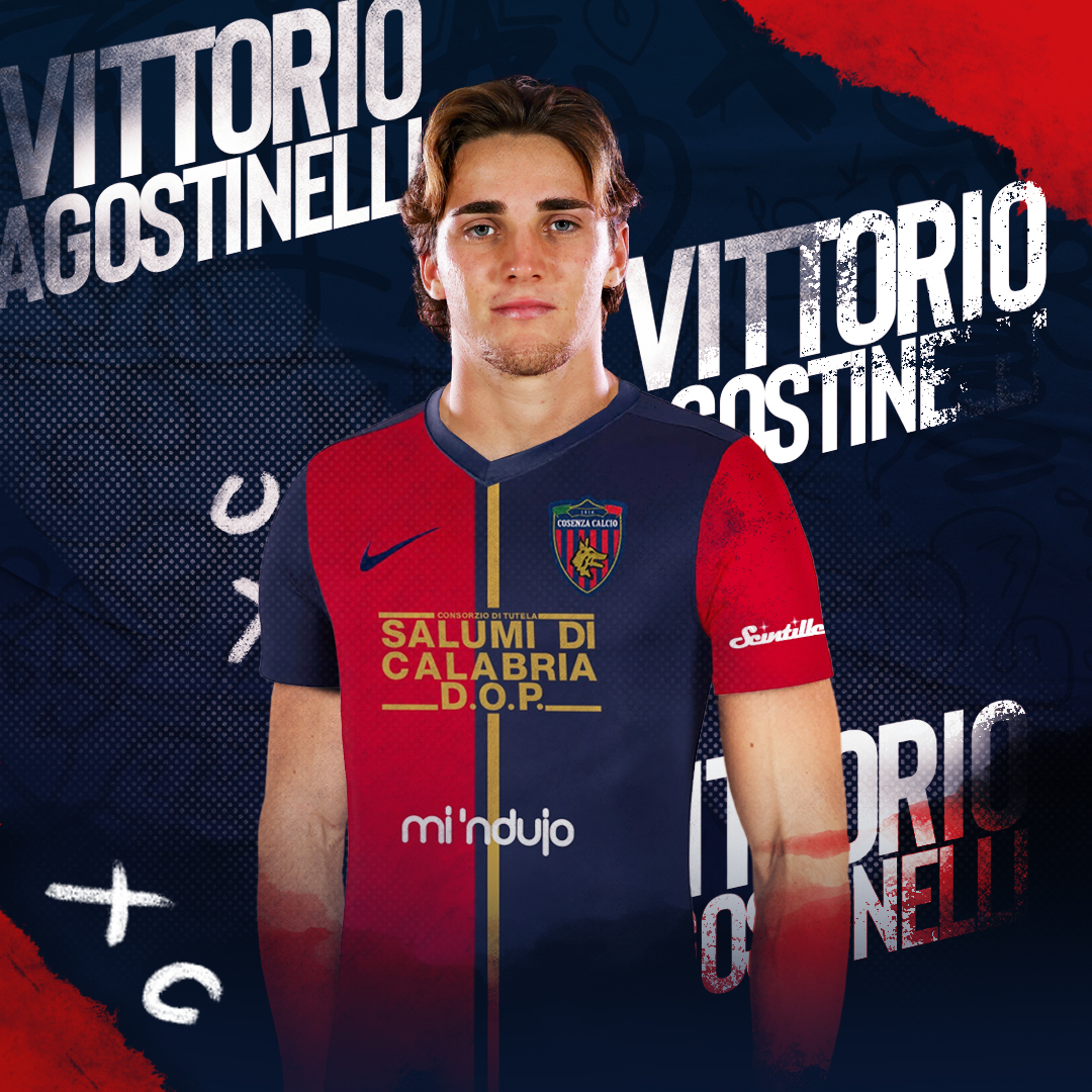Vittorio Agostinelli nel centrocampo del Cosenza
