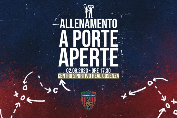 🐺 Mercoledì 2 agosto allenamento a porte aperte
