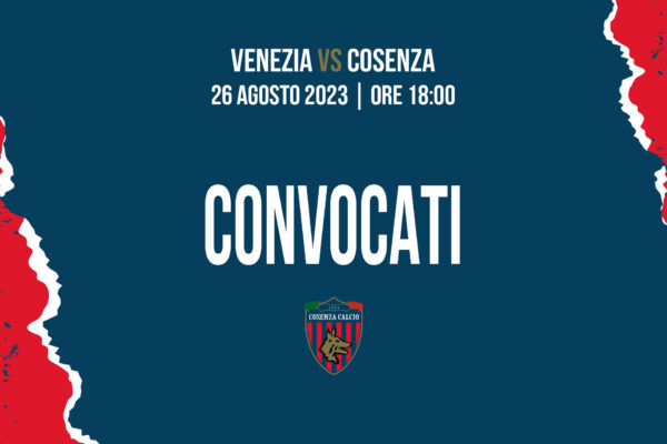 🔴🔵 I convocati per Venezia – Cosenza
