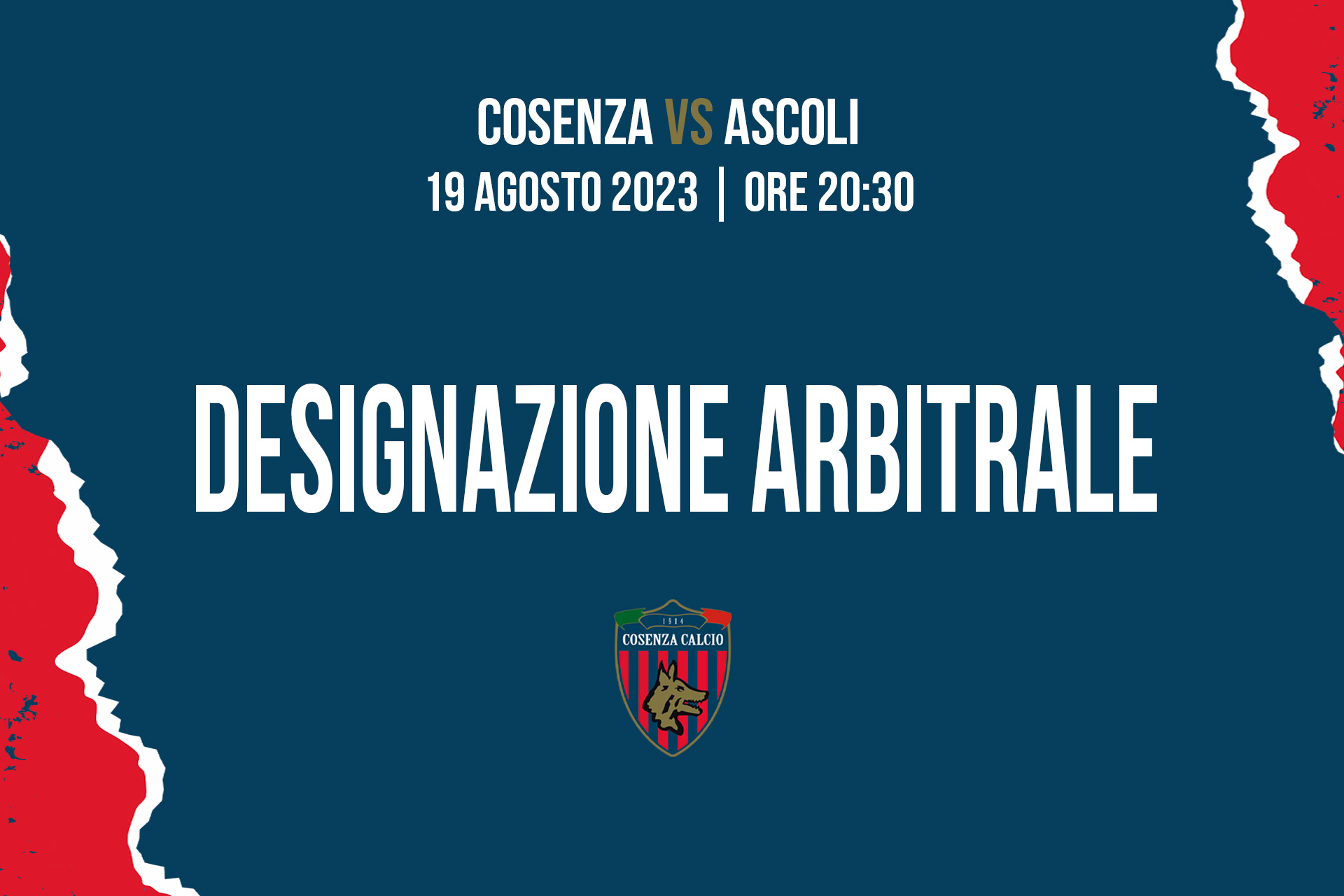 Fourneau dirigerà Cosenza – Ascoli.