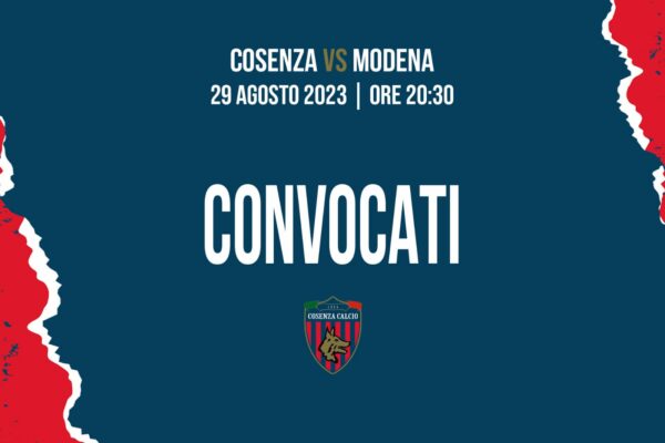 🔴🔵 I convocati per Cosenza – Modena
