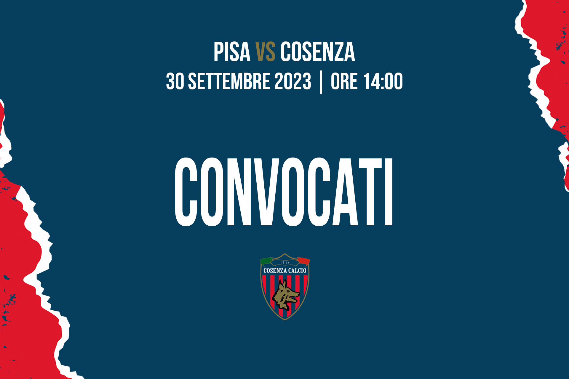 🔴🔵 I convocati per Pisa – Cosenza