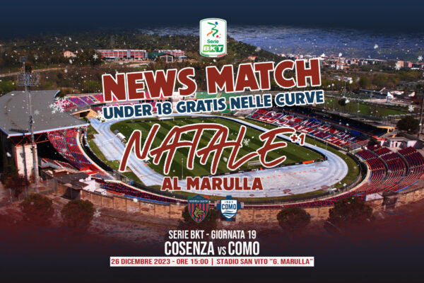 🔴🔵 Cosenza – Como, under 18 gratis nelle curve