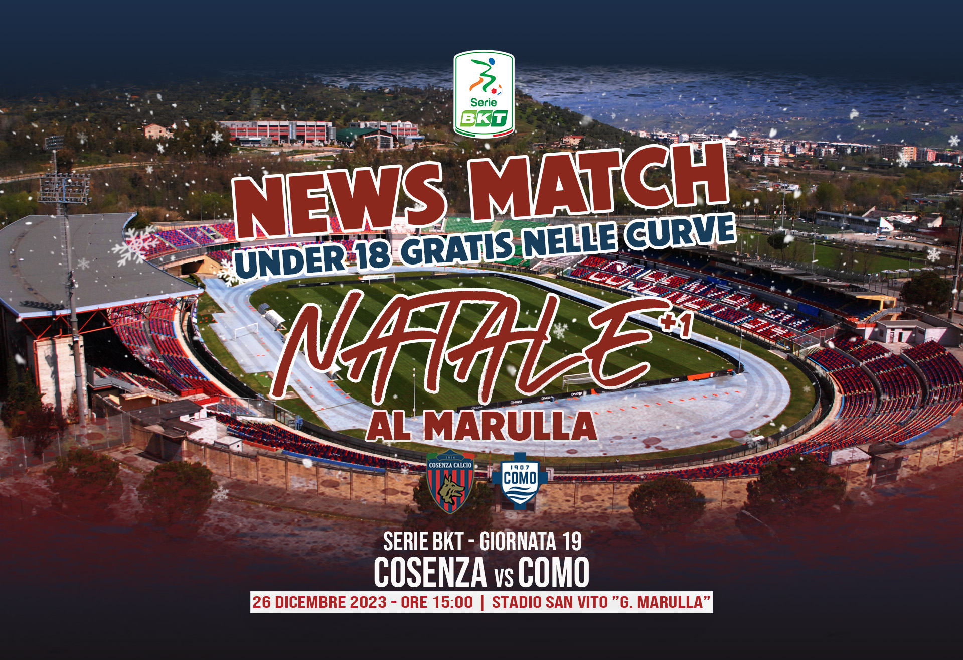 🔴🔵 Cosenza – Como, under 18 gratis nelle curve