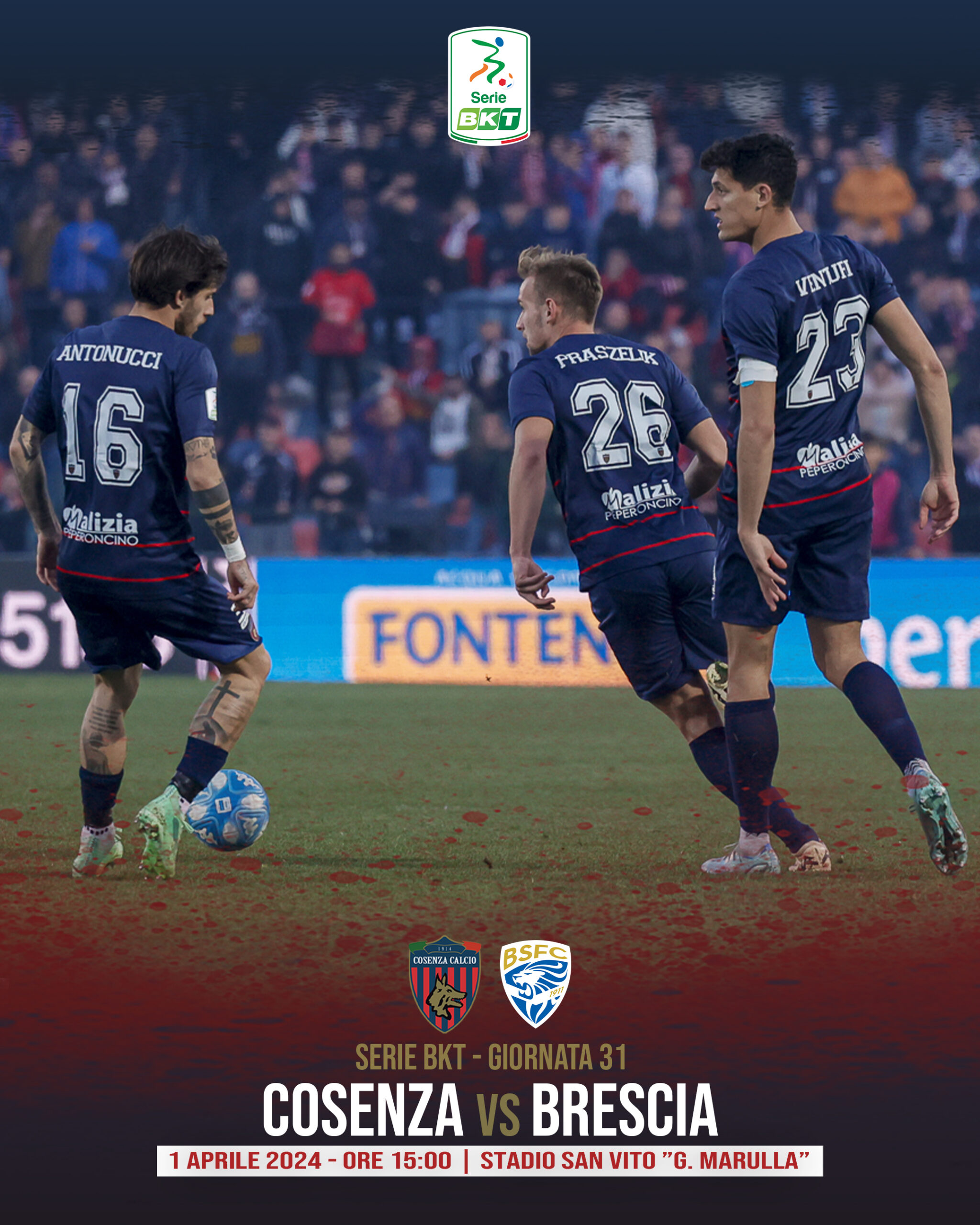 đ´đľ La prevendita per Cosenza – Brescia. Promo tagliandi Under 18 per B e Rao.