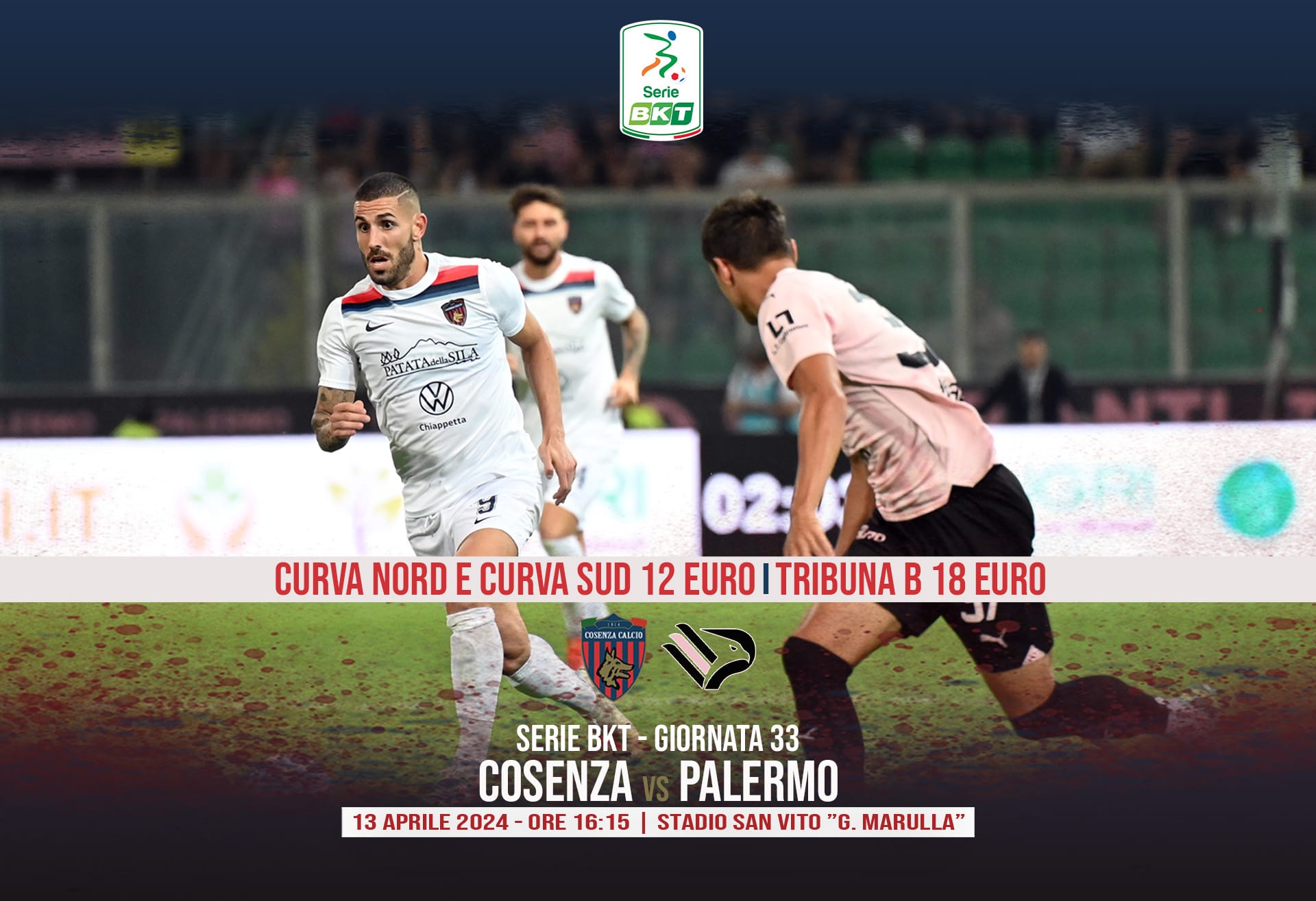 🔴🔵 La prevendita per Cosenza – Palermo. Prezzi ridotti nelle Curve e in Tribuna B